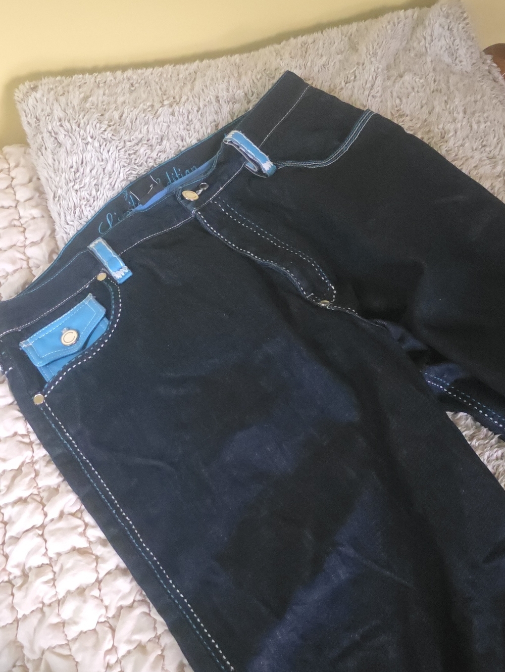 MEN'S NEW, BIG & TALL,  AUTHENTIC COOGI BLUE DENIM Bootcut Jeans w/Blue Accents